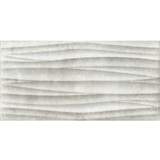 Kalina Olas Gris 25x50 ματ πλακάκι τοίχου με κυματιστό ανάγλυφο